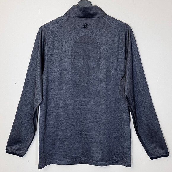 G/FORE Skull 1/4 Zip Performance Stretch Golf Pullover - Men's Size M - Gray - Picture 3 of 11